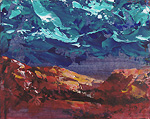 Experimental acrylic painting.