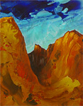 Experimental acrylic painting.