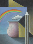 Abstract pastel painting.