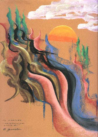 abstract pastel painting.