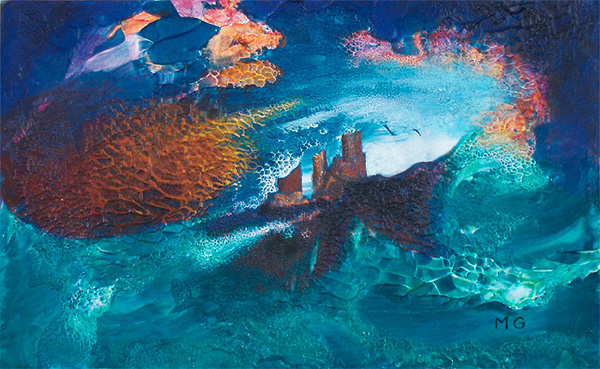 experimental acrylic painting.