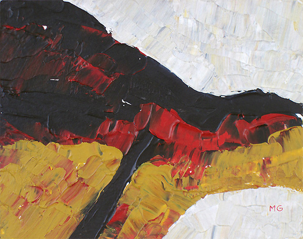 experimental acrylic painting.