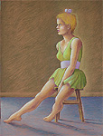 Realist pastel drawing.