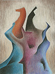 Abstract pastel painting.